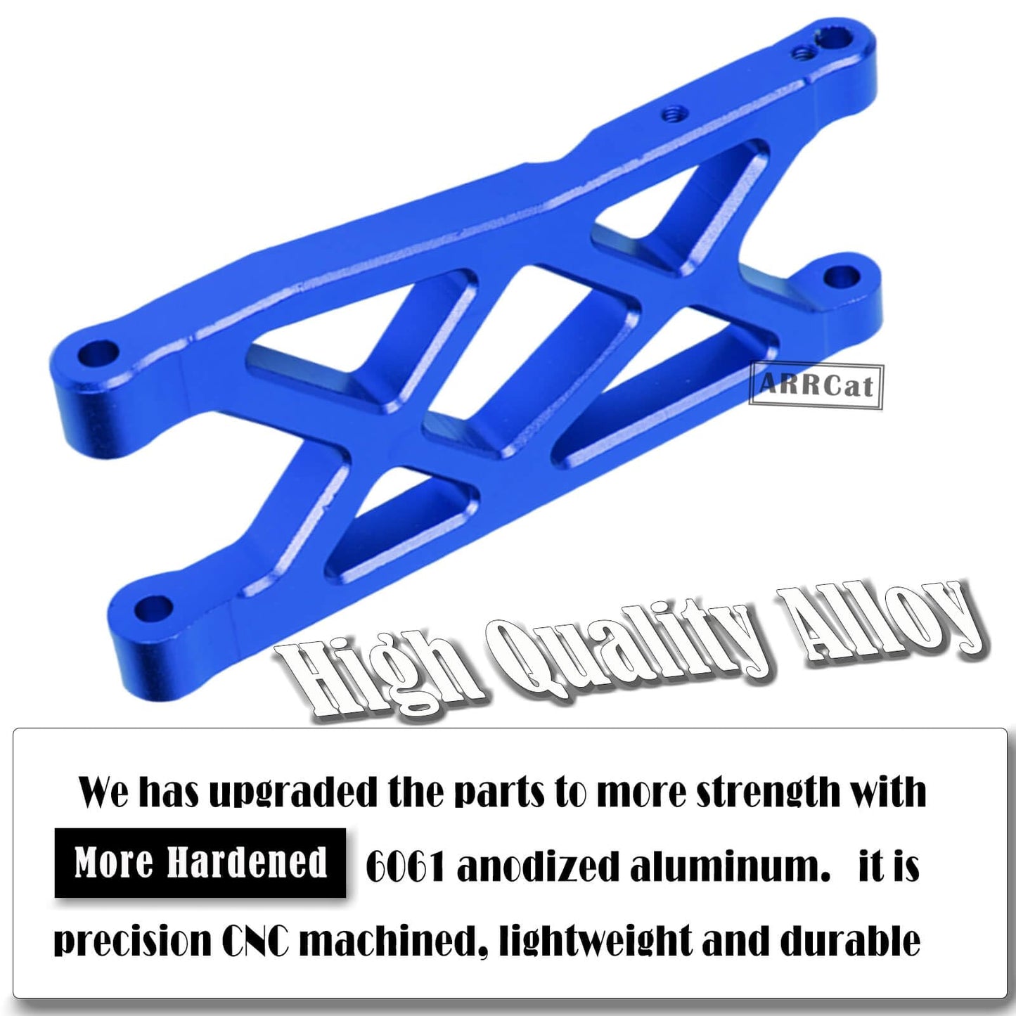 Aluminum Front Rear Suspension A-Arms Upgrades for 1/10 Granite Senton Vorteks 3s Blx Mega 550 4x4,ARRCat 4-Pack Alloy A-Arms Ho