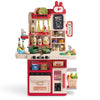 Hitish Kids Kitchen Playset Set, 63Pcs Pretend Play Kitchen Toys For Toddlers, Cooking Stove With Steam Sound Light, Play Sink W