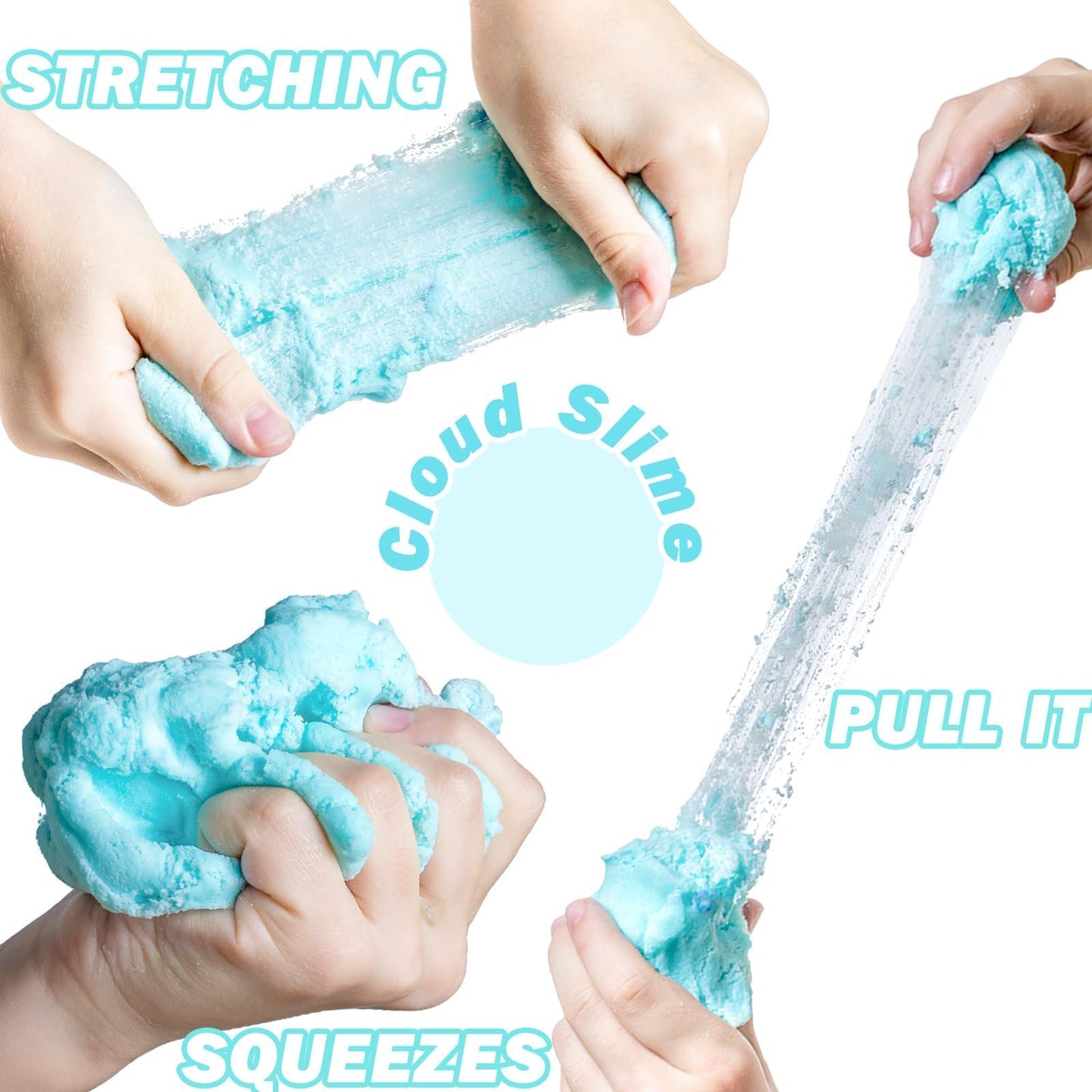 9 Pack Christmas Slime Kit, With 3 Butter Slime And 3 Cloud Slime And 3 Clear Slime, Soft & Non-Sticky, Birthday Gifts For Girls