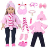 Uzidbto American Doll Clothes And Accessories For 18 Inch Doll Includes Pretend Makeup Kit Stuff Girls Gift(Doll Not Including)