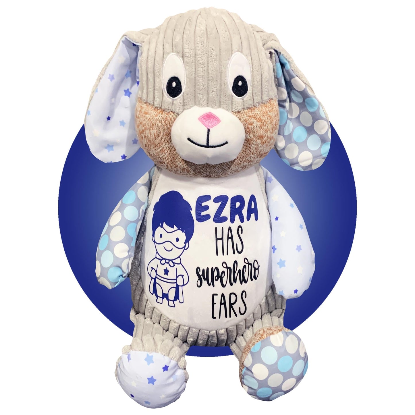 Ear Tube Gifts for Kids - Personalized with name + color choice - Ear Tube Get Well Soon Stuffed Animals - Ear Surgery Recovery