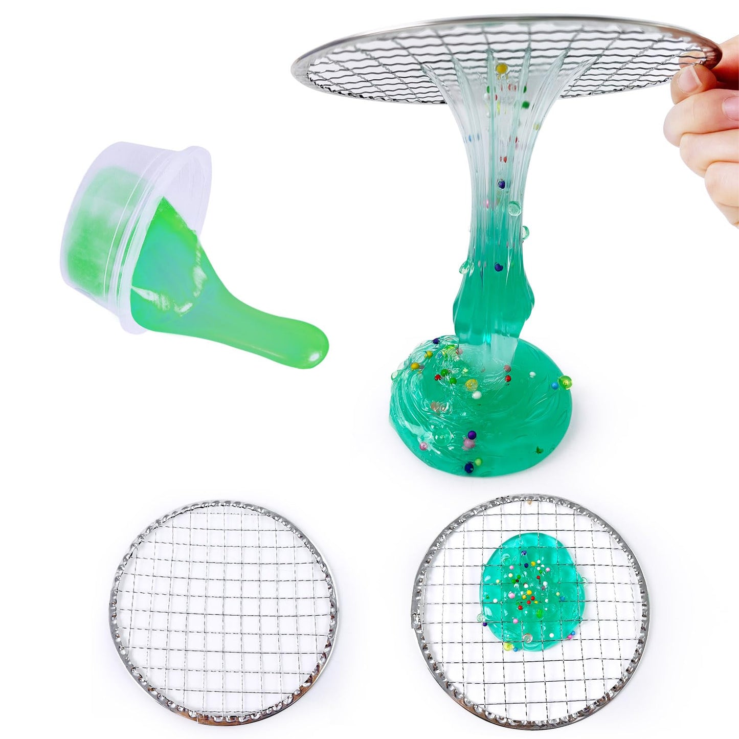 Essenson Slime Making Kit - Slime Supplies For Girls & Boys, Crystal Clear Slime, Glitter, Charms, Fishbowl Beads - Kids Art Craft Toys Gifts Age 3+