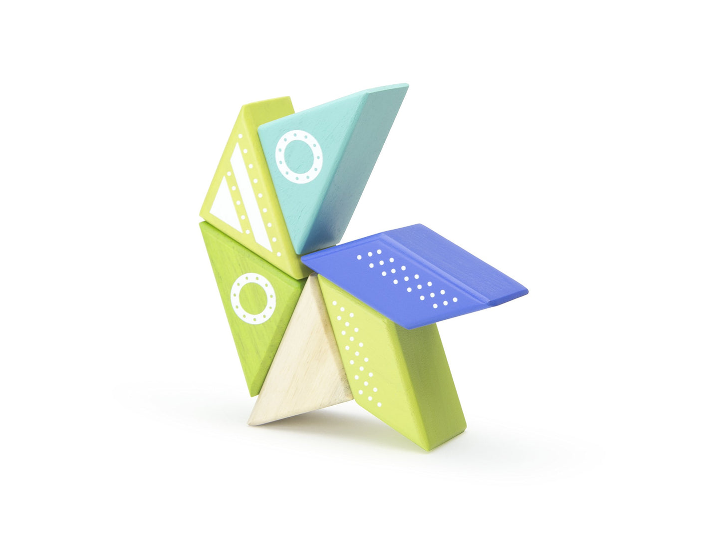 6 Piece Tegu Travel Pal Magnetic Wooden Block Set, Spaceship