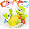 Baby Bath Toy Sprinkler Rechargeable Turtle Bath Toys for Kids Toddlers Ages 1-3 2-4 with 5 Rings Mold Free Bath Pool Water Spray Toys for Babies Toddlers 1-3-5 Great Birthday Gifts for Kids