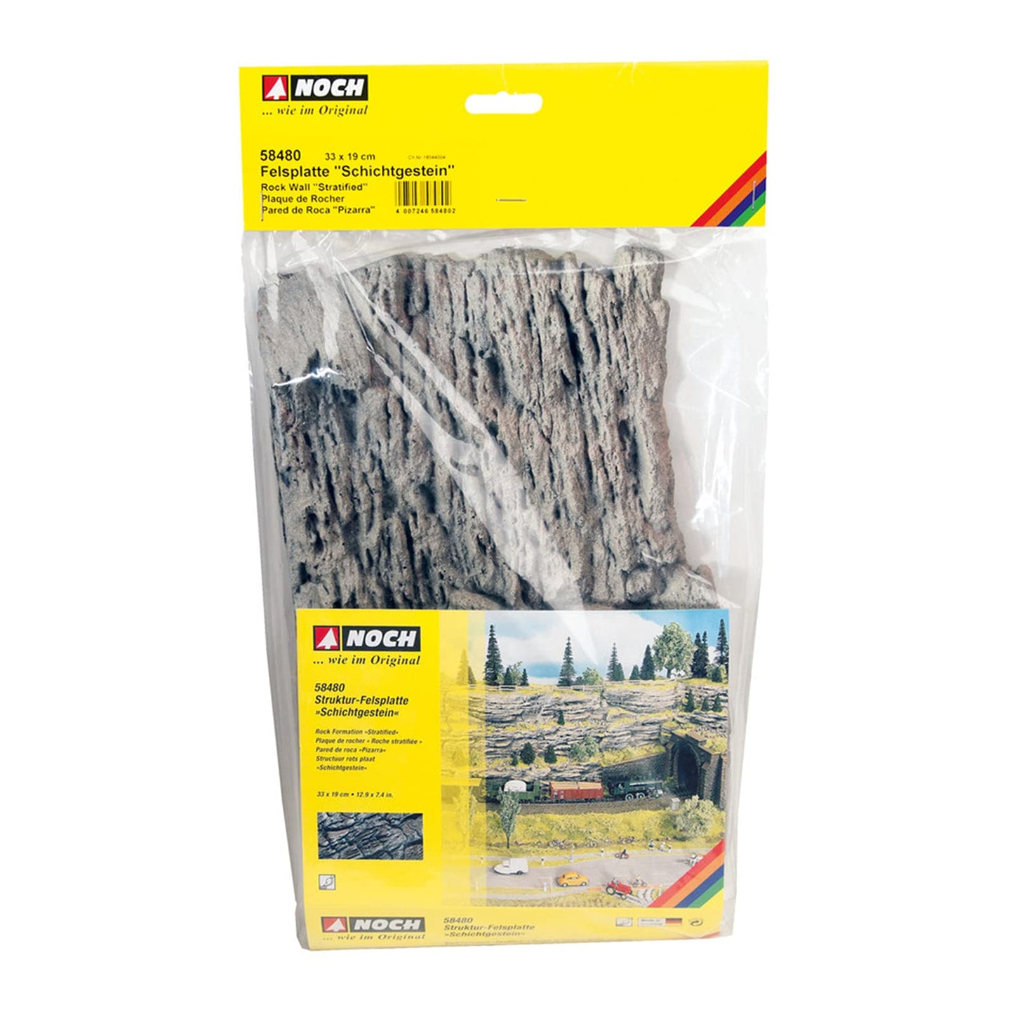 Noch 58480 Stratified Rock Wall G,0,H0,Tt,N,Z Scale Model Kit