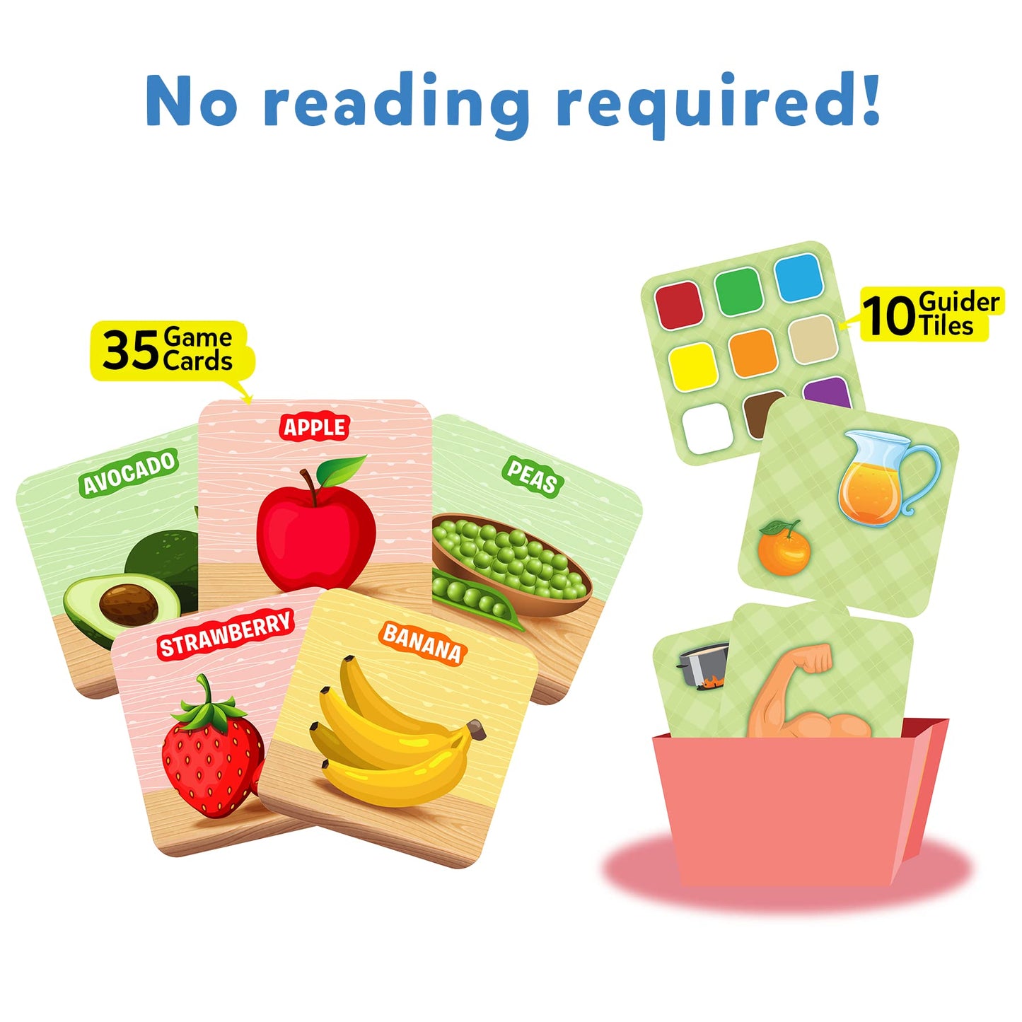 Skillmatics Card Game - Guess In 10 Junior Food We Eat For Kids, Boys, Girls, And Families Who Love Board Games And Educational Toys, Travel Friendly, Gifts For Ages 3, 4, 5, 6