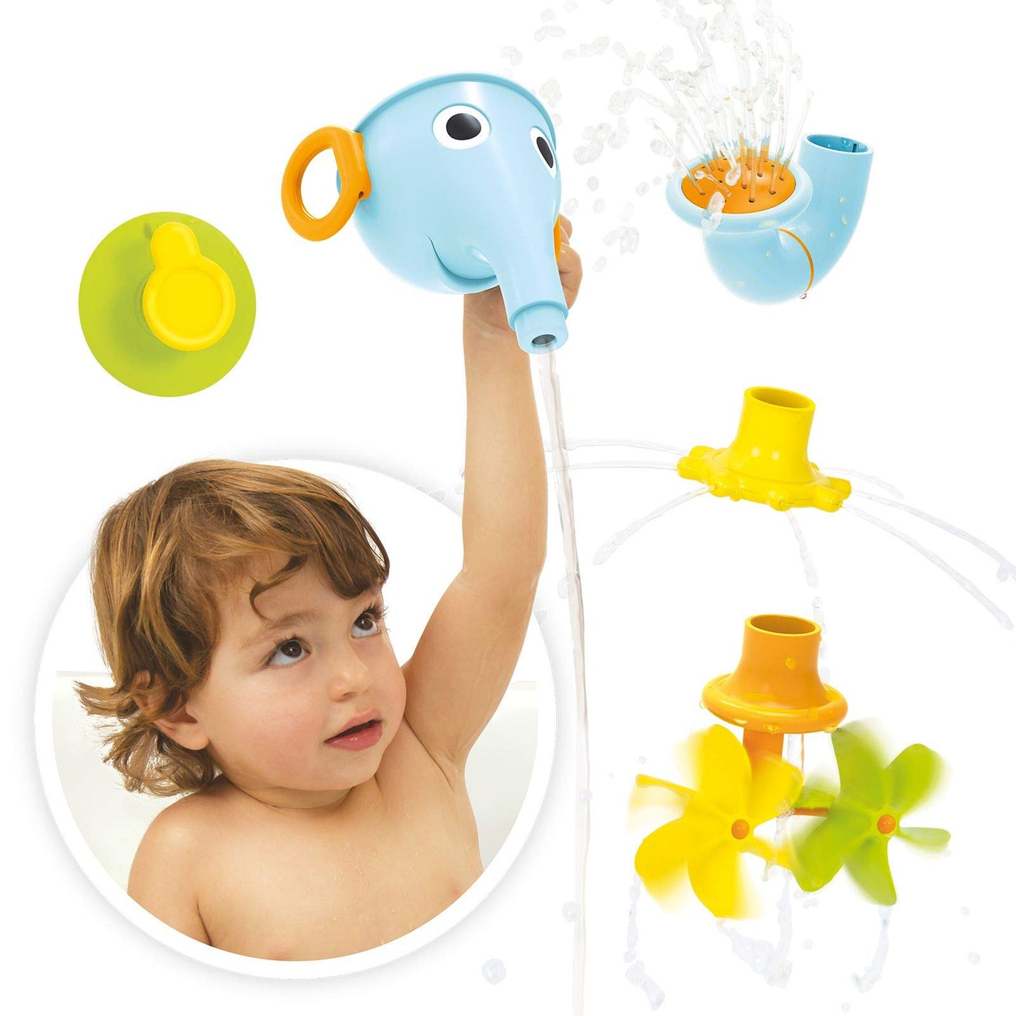 Yookidoo Funelefun Fill ‘N’ Sprinkle Bath Toy. (Blue)