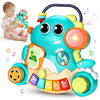 WITALENT Dinosaur Piano Baby Toy for 6-12 Months, Green, Medium, Interactive Music & Light-Up, Model HA8976
