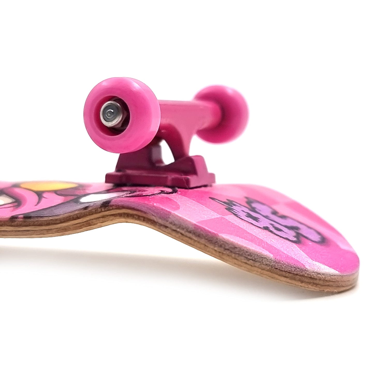 Spitboards Fingerboard Bearing Wheels, Cnc Polyurethane, Set Of 4, Pink