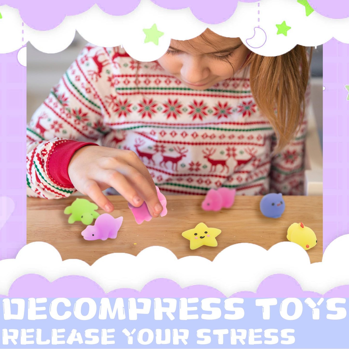 Squishes 18 Pcs Tiny Mochi Squishy Toys For Kids Age Over 3 Years Old,Kawaii Squishy Animals, Party Favors For Kids, Stress Reli