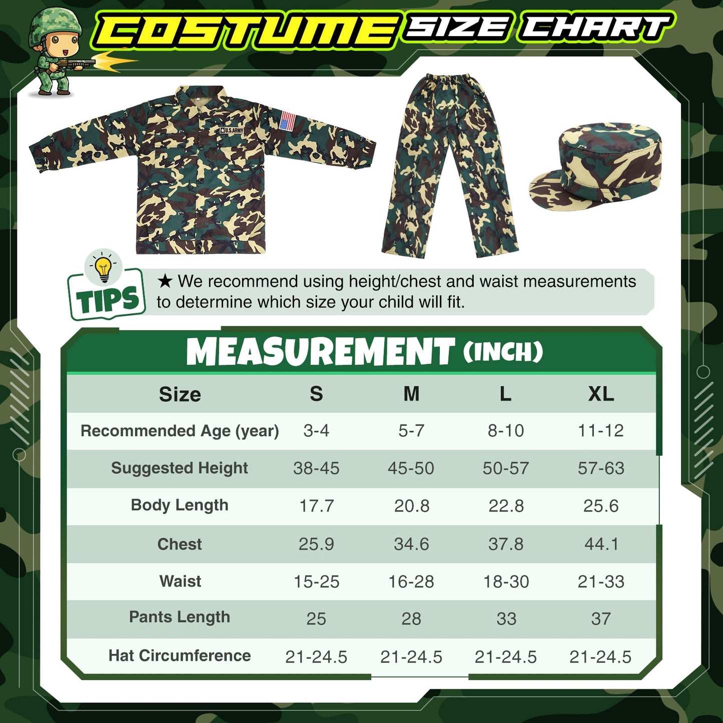 Giftinbox Kids Army Costume For Boys Military Soldier Costume With Army Toys,Dress Up Boys Costume Halloween Costumes For Kids Boys 3-4…
