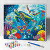 Hiolife Paint by Number Kits for Adults,Kids, Beginners, with Brushes and Acrylic Pigment, 16x12 Inch Tortoise - with Framed