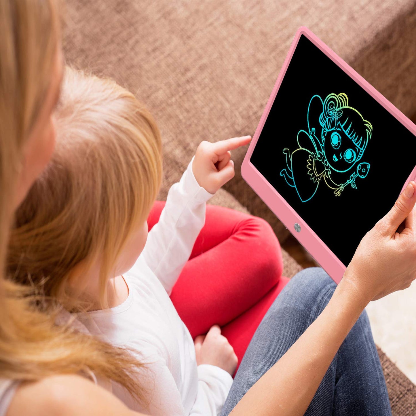 Flueston Lcd Writing Tablet For Kids 15 Inch Colorful Screen Etch A Sketch Drawing Pad, Kids Drawing Tablet Gifts For 3 3+ 4 5 6