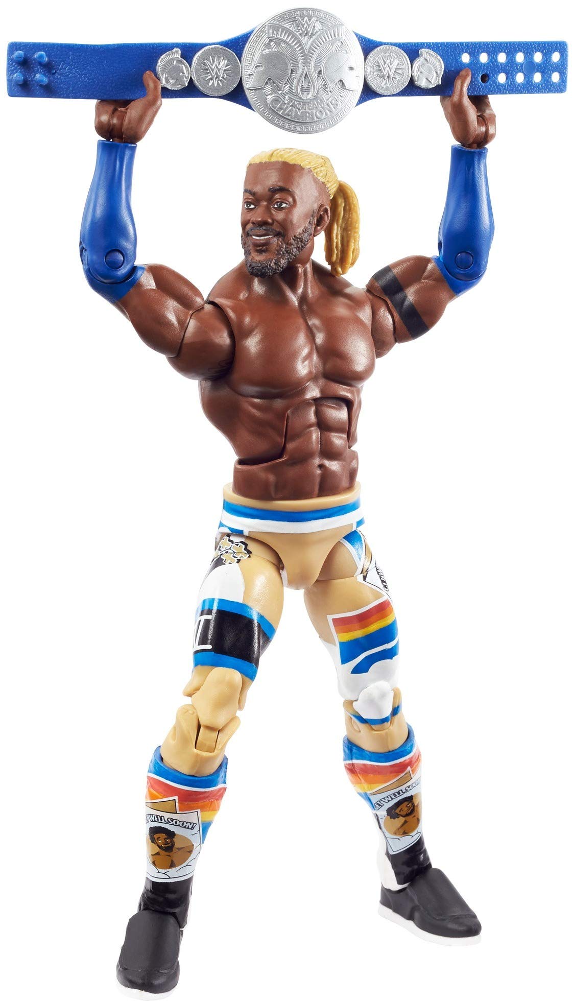 Wwe Top Picks Elite Kofi Kingston Action Figure With Universal Championship6 In Posable Collectible Gift For Wwe Fans Ages 8 Yea