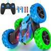 cosone Remote Control Car Toys for Boys - 4WD 2.4Ghz Double Sided 360 Rotating All Terrain RC Cars with Cool Lights, Kids Birthd