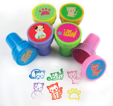 Tiny Mills 24 Pcs Cat Stampers for Kids