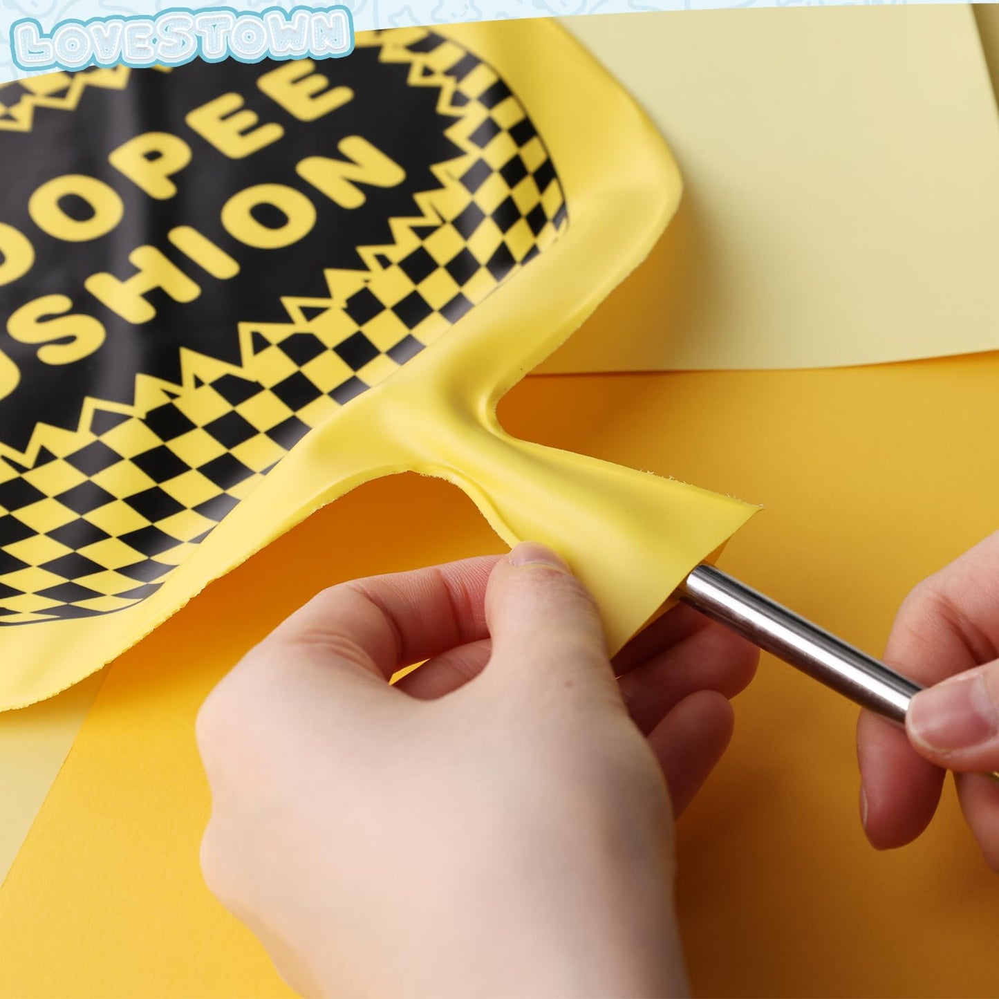 LovesTown 3PCS Whoopee Cushions 10 inch and 6 inch Fun Toys Yellow Fart Pillow Prank Toys for Novelty Party Favors