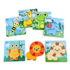 D-KINGCHY Wooden Puzzles for 3 4 5 Years Old Boys Girls, 6 Pcs Animal Jigsaw Puzzles for 3+ Years Old, Educational Preschool Lea