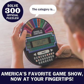 Educational Insights Wheel of Fortune Handheld Game - Retro Party Game for Ages 8+, Multicolor, Model 2820, Fun Word Puzzle Challenge