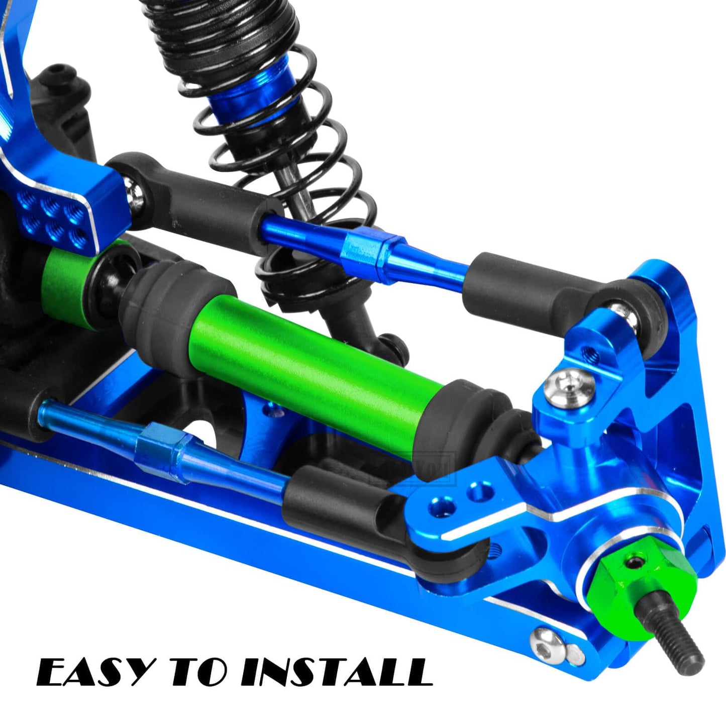 RCMYou RC Drive Shaft CVD Axles Upgrades Part for 1/10 Slash VXL 4X4,Rustler VXL 4X4,Stampede VXL 4X4,#45 Steel Front Rear Drive