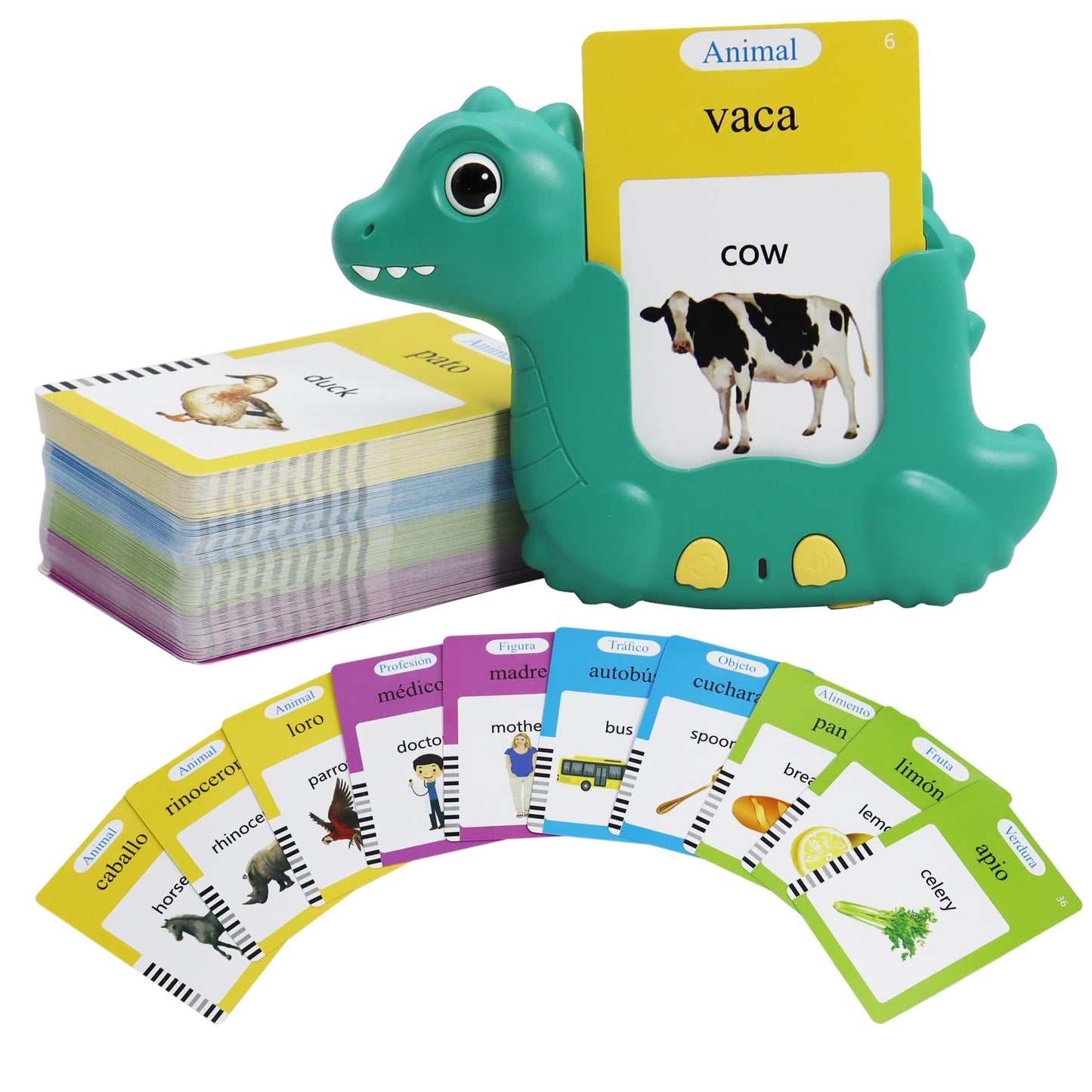 Mayaphilos Spanish And English Talking Flash Cards, 224 Sight Words Learn Spanish For Kids, Audible Educational Interactive Auti