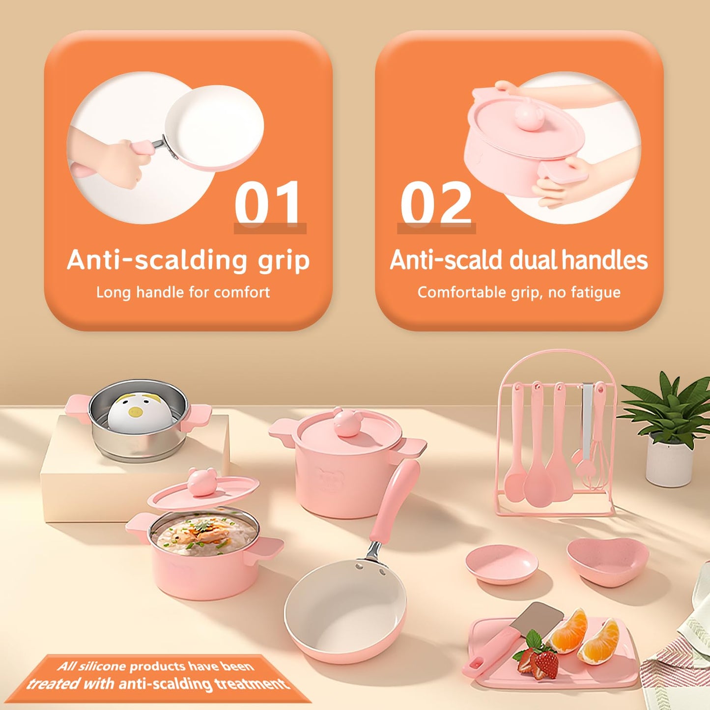 Cicicooie Kid Cooking Sets Real Junior Easy Montessori Mini Kitchen Safe Tools, Real Food Making For Children 8-12 Girls Beginne