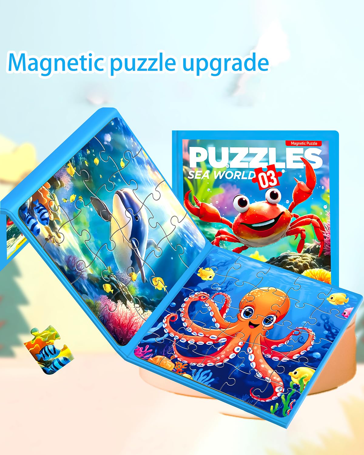 Magnetic Puzzles For Kids 4-6, Children Travel Puzzle Book Activity Toys Games For 3 4 5 6 Years Old Kids Boys Girls In Car Airp