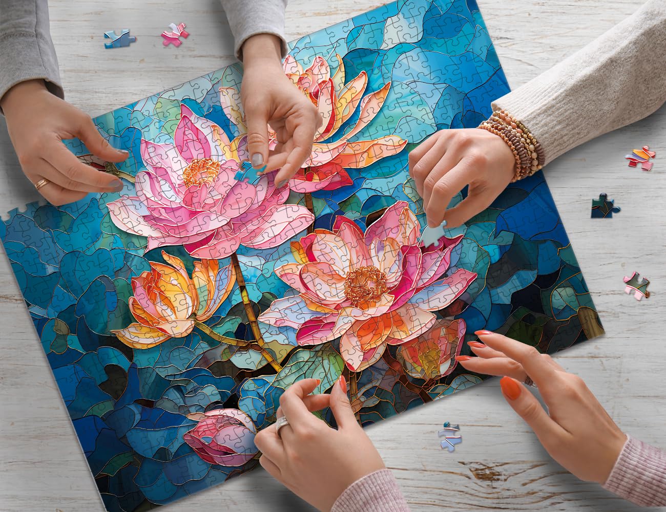 Fishwisdom 500 Piece Hard Challenging Jigsaw Puzzle For Adults And Teens And Kids, Fun Perfect Idea Gift For Happy Family Games