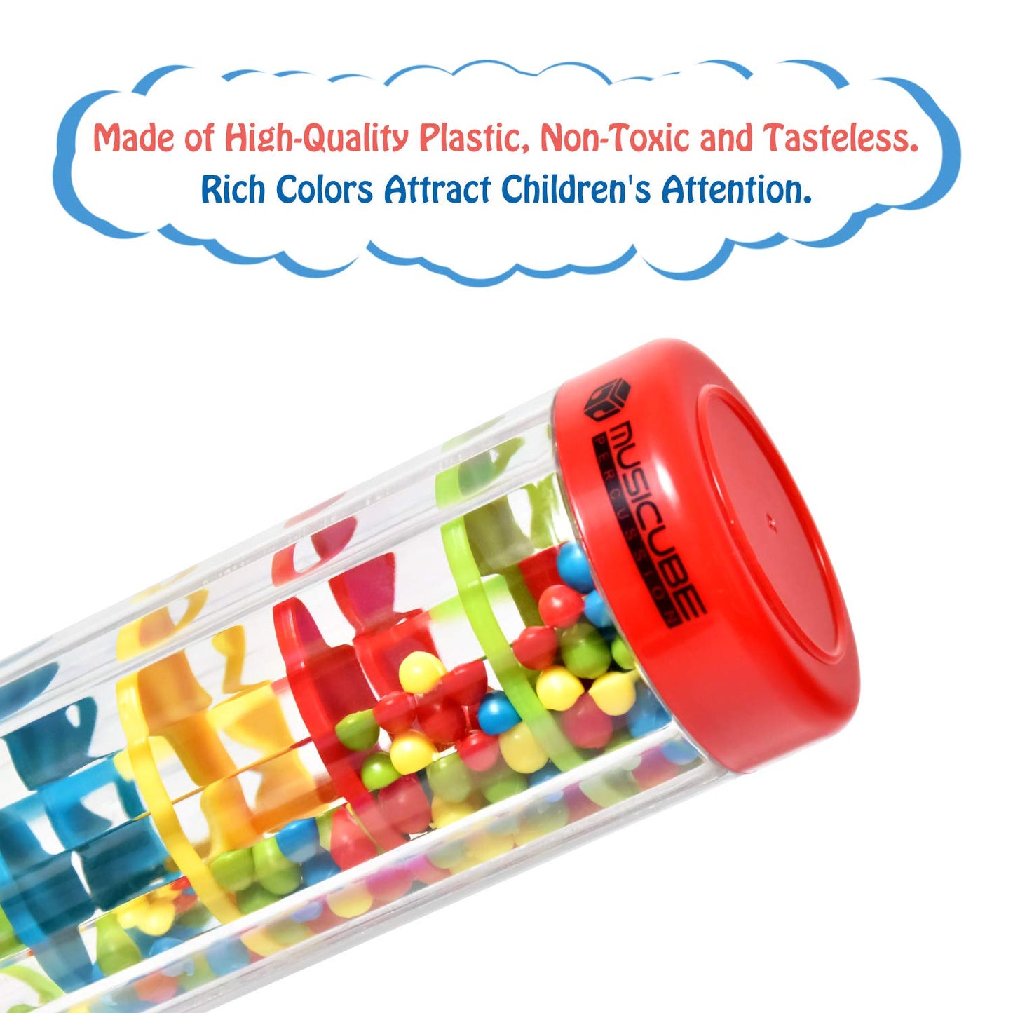 Musicube Rainmaker 8 Inch Mini Rainstick For Babies Tube Rain Stick Raindrop Sound Baby Rattle Shaker Music Sensory Auditory Ins