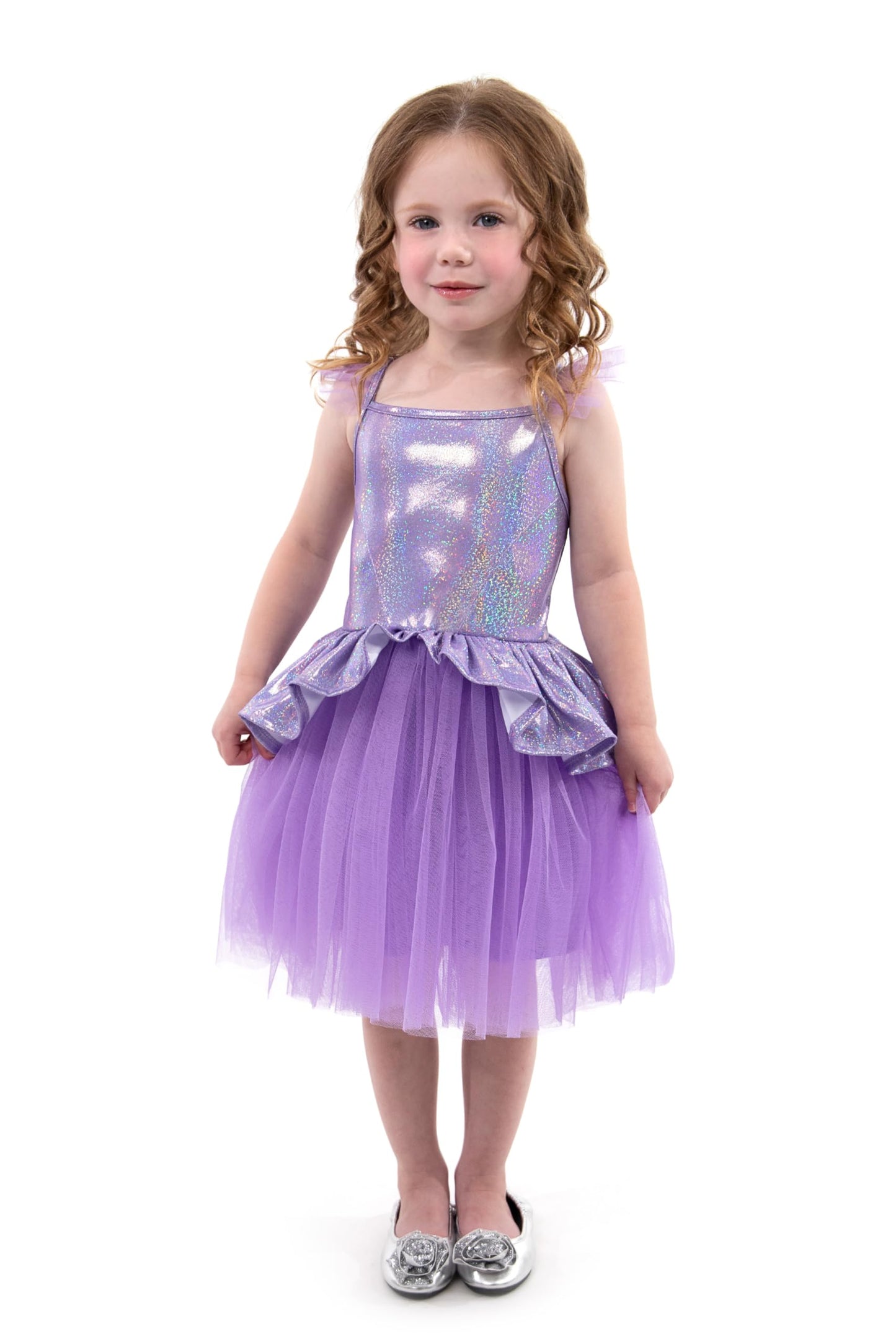 Little Adventures Lilac Tutu Princess Dress Up Costume - Machine Washable Child Pretend Play Dress with No Glitter (SMALL 1-3 YE