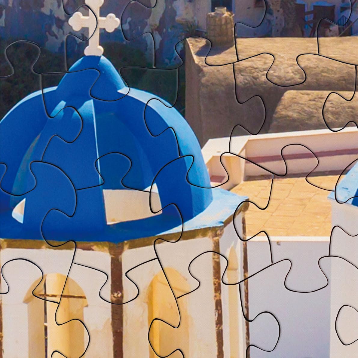 Beduke Jigsaw Puzzles For Adults 1000 Pieces Thick Sturdy Precise Interlocking Santorini Greece 1000 Piece Puzzle Age 14+ Family