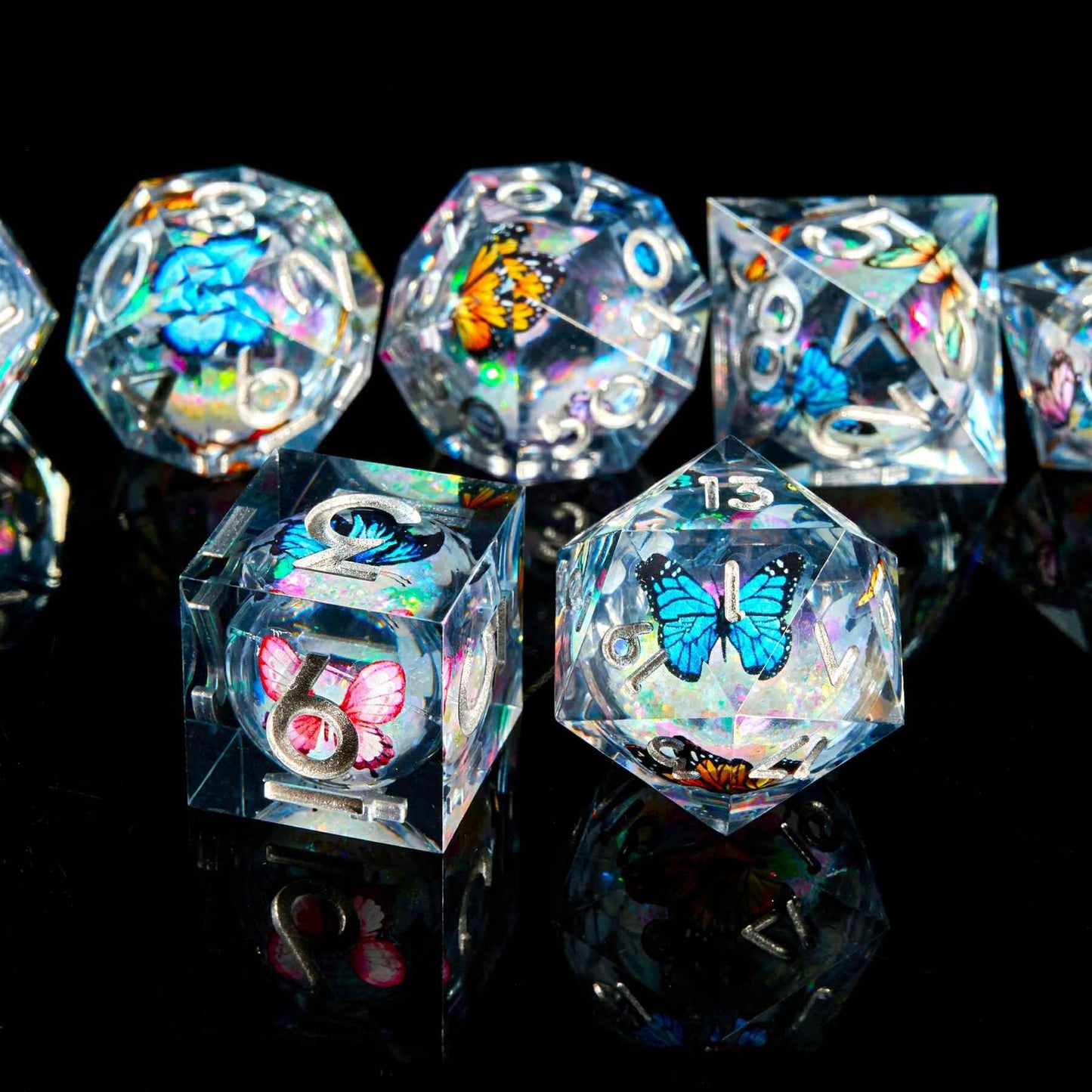 Liquid Core Dice Set Dungeons and Dragons D&D, Polyhedron DND Resin dice Set, Used for Role-Playing dice Magic Pathfinder Game D