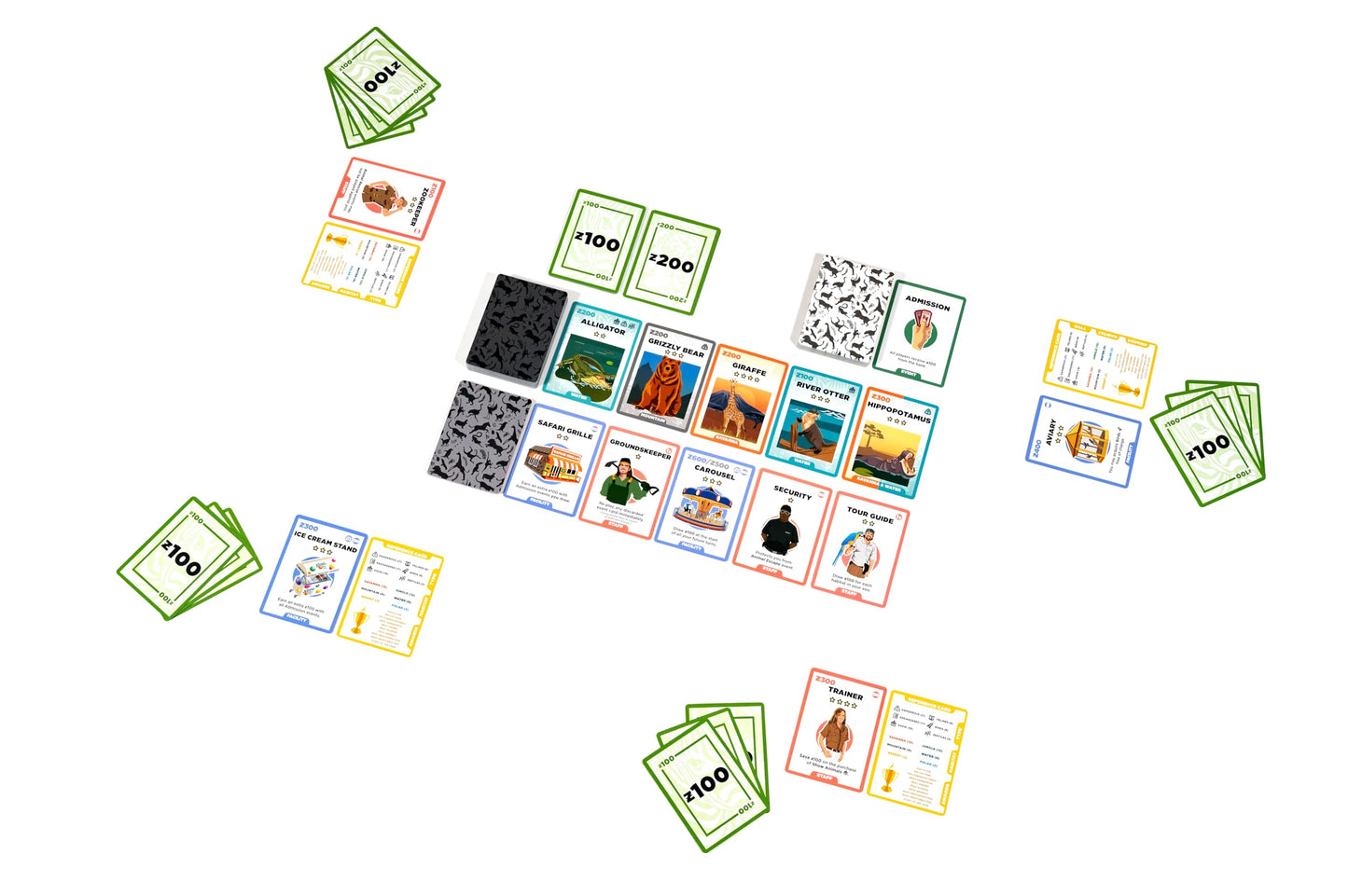 Zoo King - A Strategic Zoo-Building Card Game | Perfect Family Game; Immersive For Kids & Adults | Draft From Diverse Animal & Z