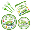 Bqk 96 Pcs Garbage Truck Paper Plates Garbage Truck Birthday Decorations Garbage Truck Party Supplies Garbage Truck Party Favors