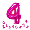 32 Inch Pink Number 4 Balloons Foil Ballon Digital Birthday Party Decoration Supplies (Pink Number 4 Balloon)