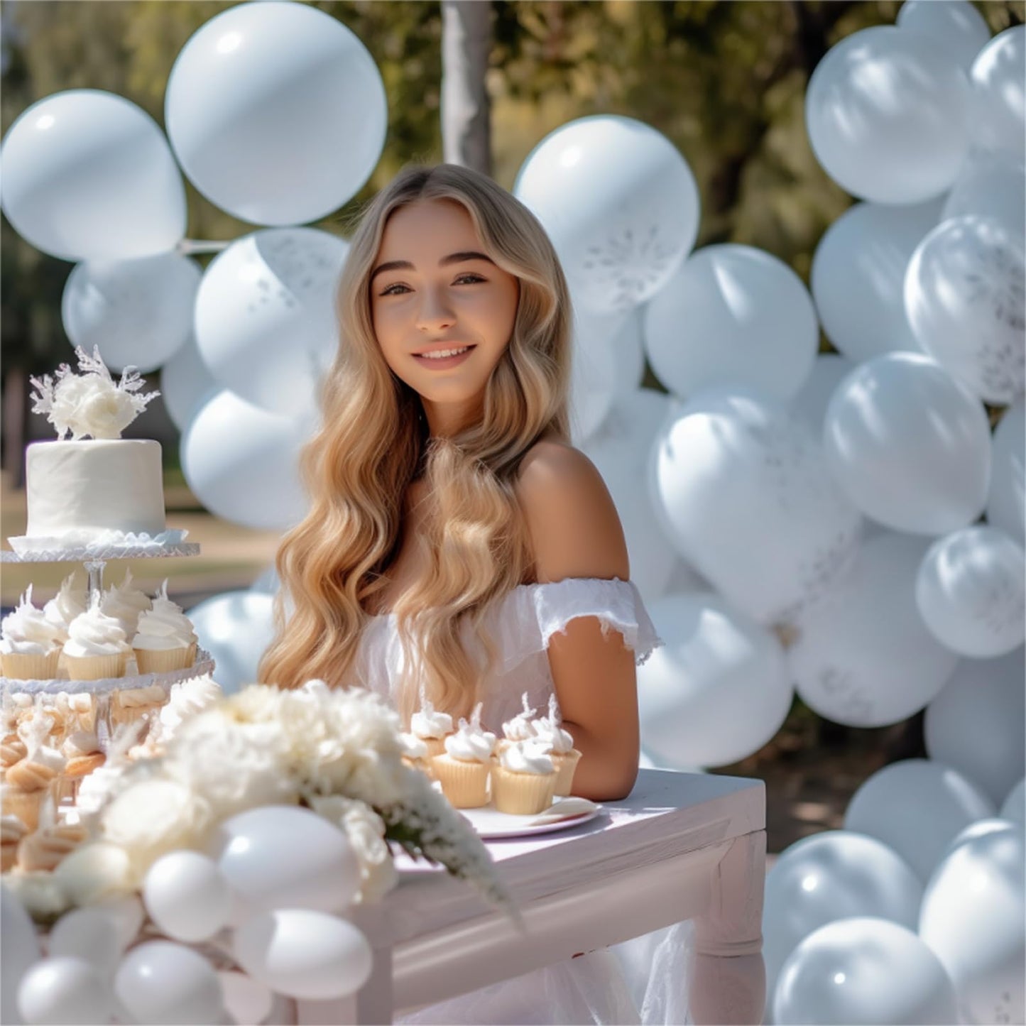 White Balloons,100 Pcs 12 Inch White Latex Balloons,Matte White Balloons For Party Decoration,Birthday Decoration,Wedding, Baby