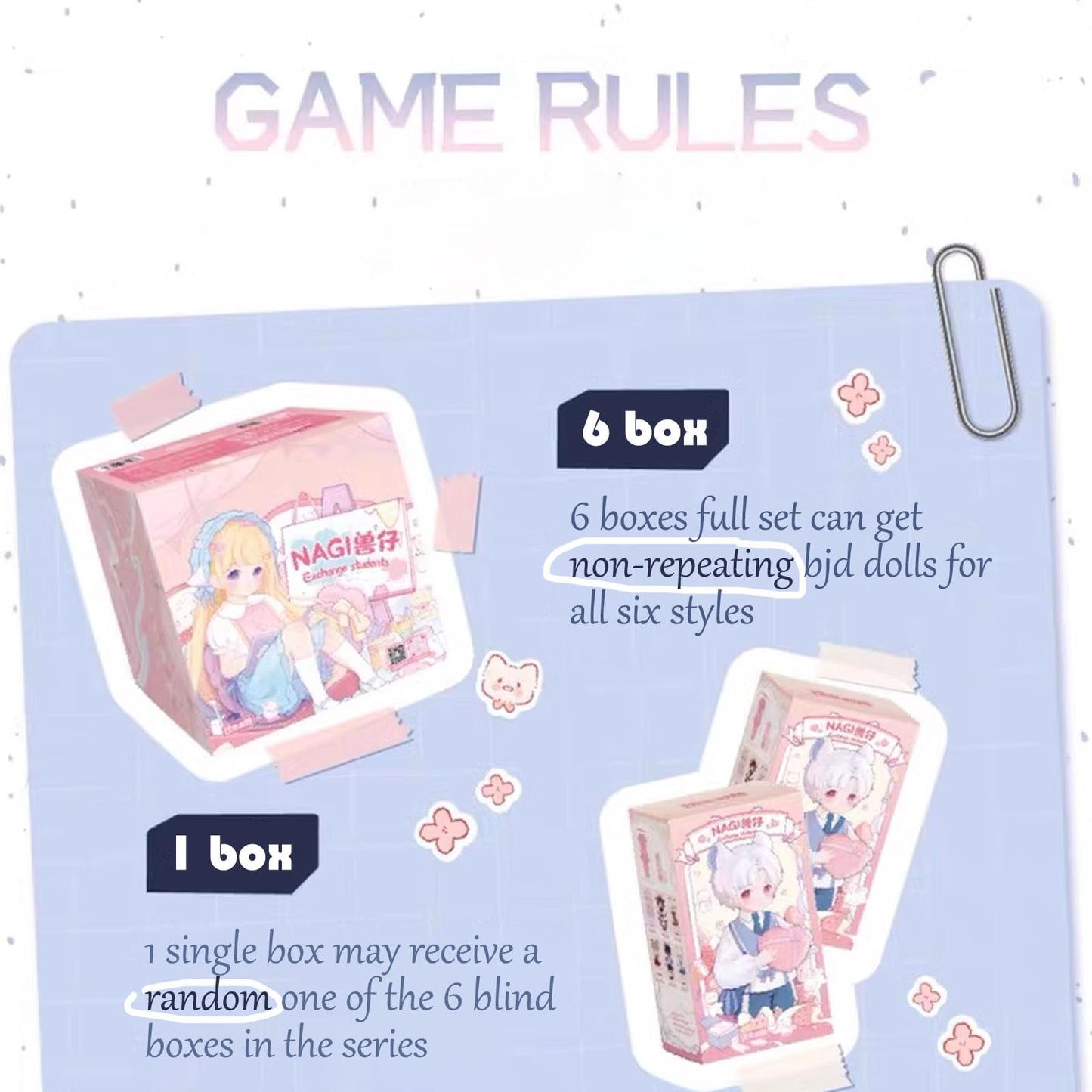 Calembou Bjd Dolls Blind Box Figure, Kawaii 1/12 Mechanical Jointed Doll Surprise Toys Mystery Box Doll Collectible Action Figure Posable Dress Up Doll For Girls Boys (1 Single Box)