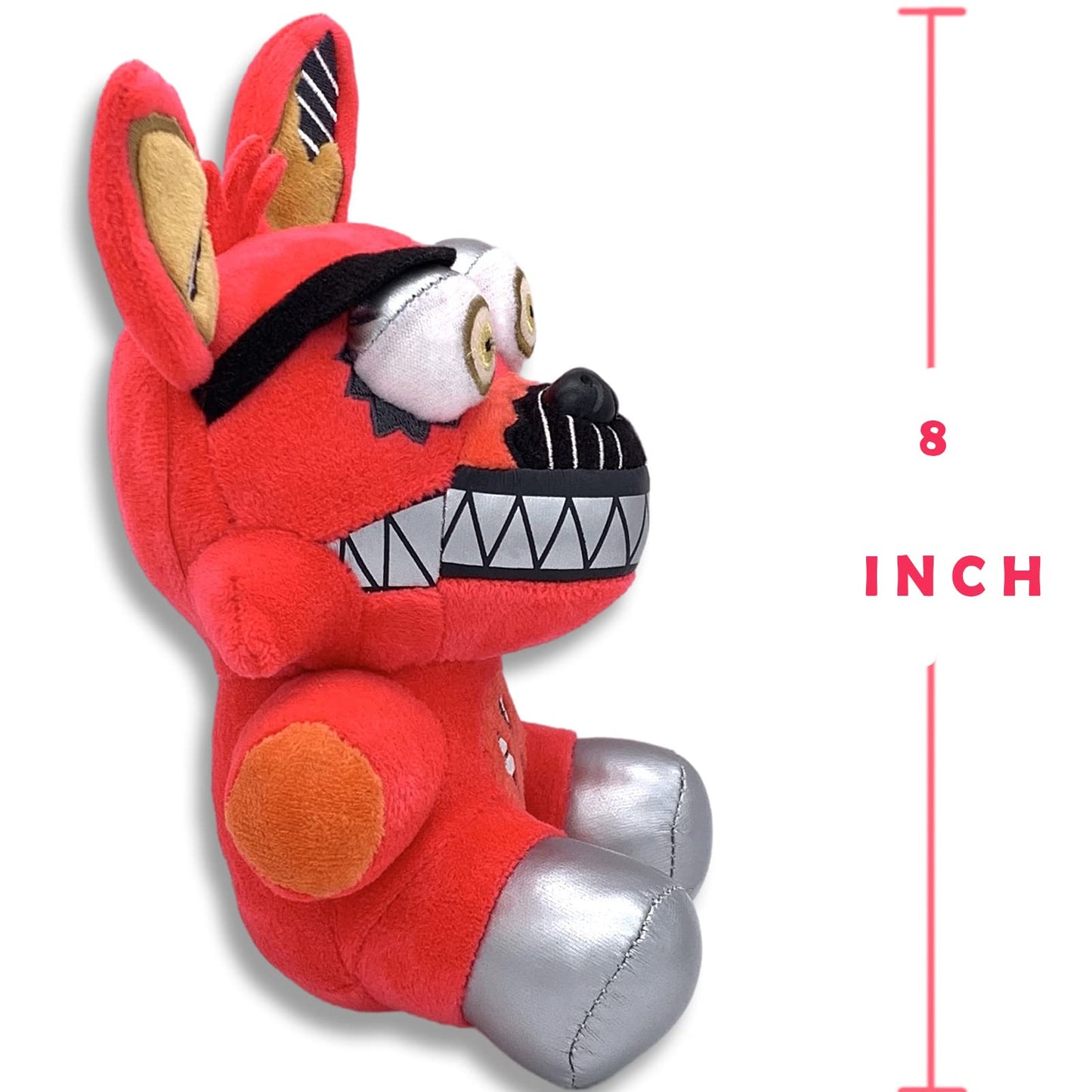 Milenzom Nightmare Foxy Plush Toy 8 Inch,Fnaf Plushies Doll,For Boy Girl Christmas Halloween Birthday Gift