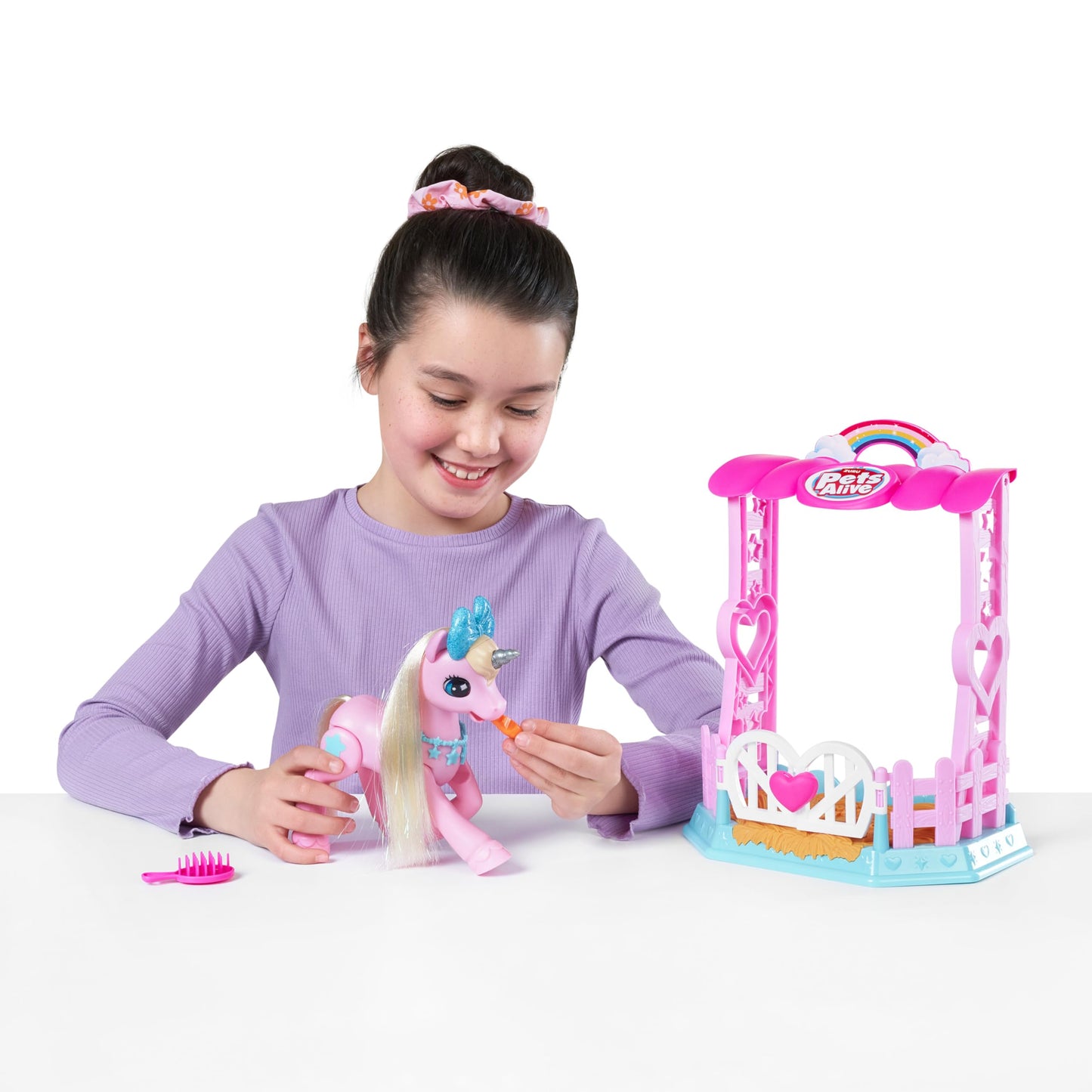 Pets Alive My Magical Unicorn And Stable Battery Powered Interactive Robotic Toy Playset By Zuru