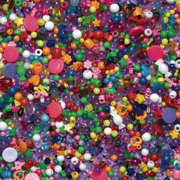 Colorations - BDBKT Value Assorted Bead Bucket for Kids, 3500 Beads, Bulk, Jewelry, Storage, Accent Beads, Arts & Crafts, Slime,