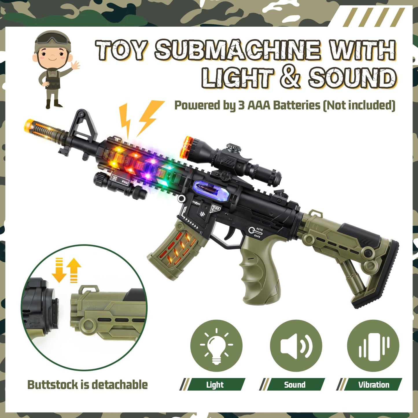 Metemot Kids Army Costume For Boys, Military Army Costume With Army Toys, Solider Boy Dress Up, Halloween Costumes For Boys