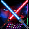 ANNDOFY Light Up Saber for Kids Dual Light decorative replica blade RGB 7 Colors Changeable with 3 Modes FX Sound Expandable LED Dual decorative replica blades Set for Galaxy War Fighter Warriors Halloween Cosplay(2 Pack)