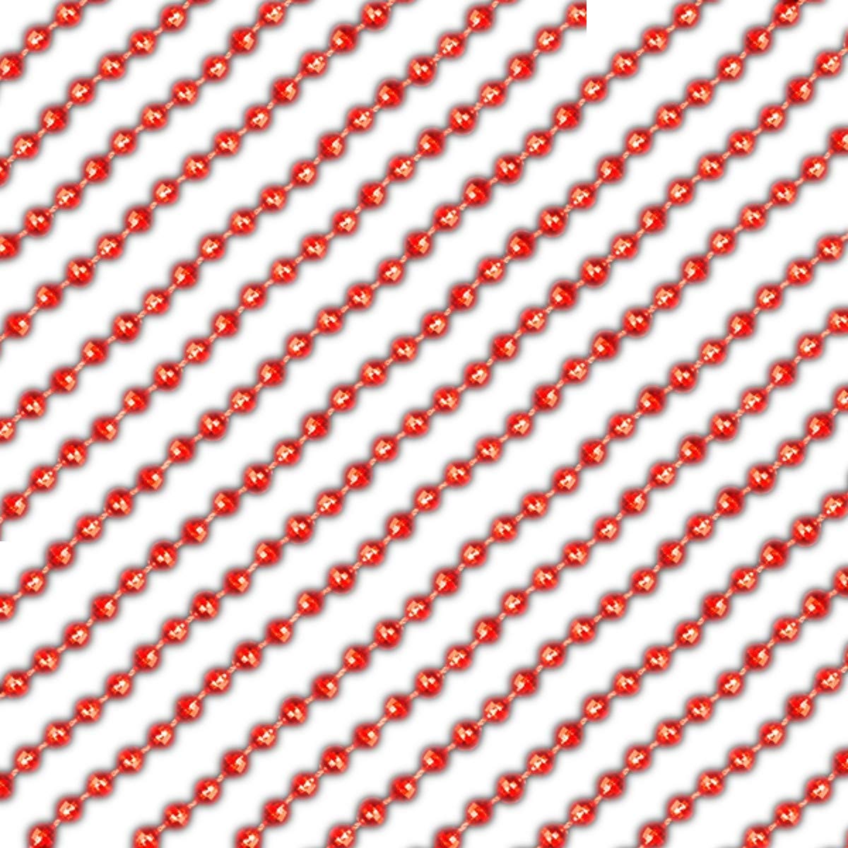 Blinkee Round Disco Bead Necklace Pack Of 12 Red