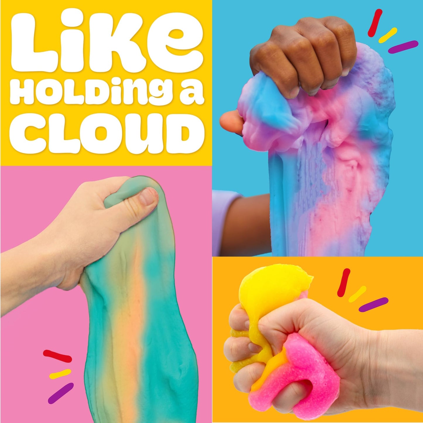 Play-Doh Scented Cloud, 4-Piece Bundle Pack, Play Doh Kit, Popular Kids Toys, Party Favors for Ages 8-12, Playdoh Compound & Bul