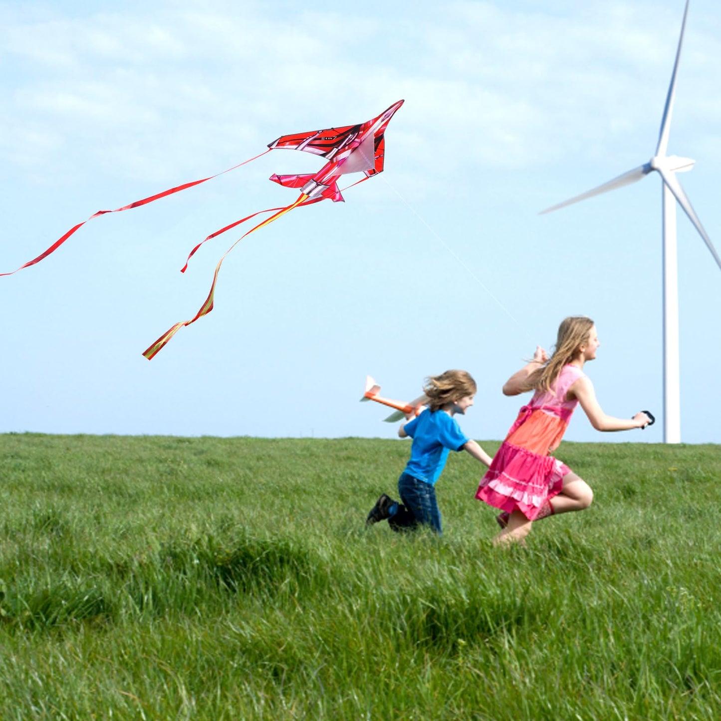 Flying Hoofer 3Pack Large Kite Set - Easy to Fly for Kids Adults, Beach & Park & Outdoor Activities, Perfect for Easter and Fest