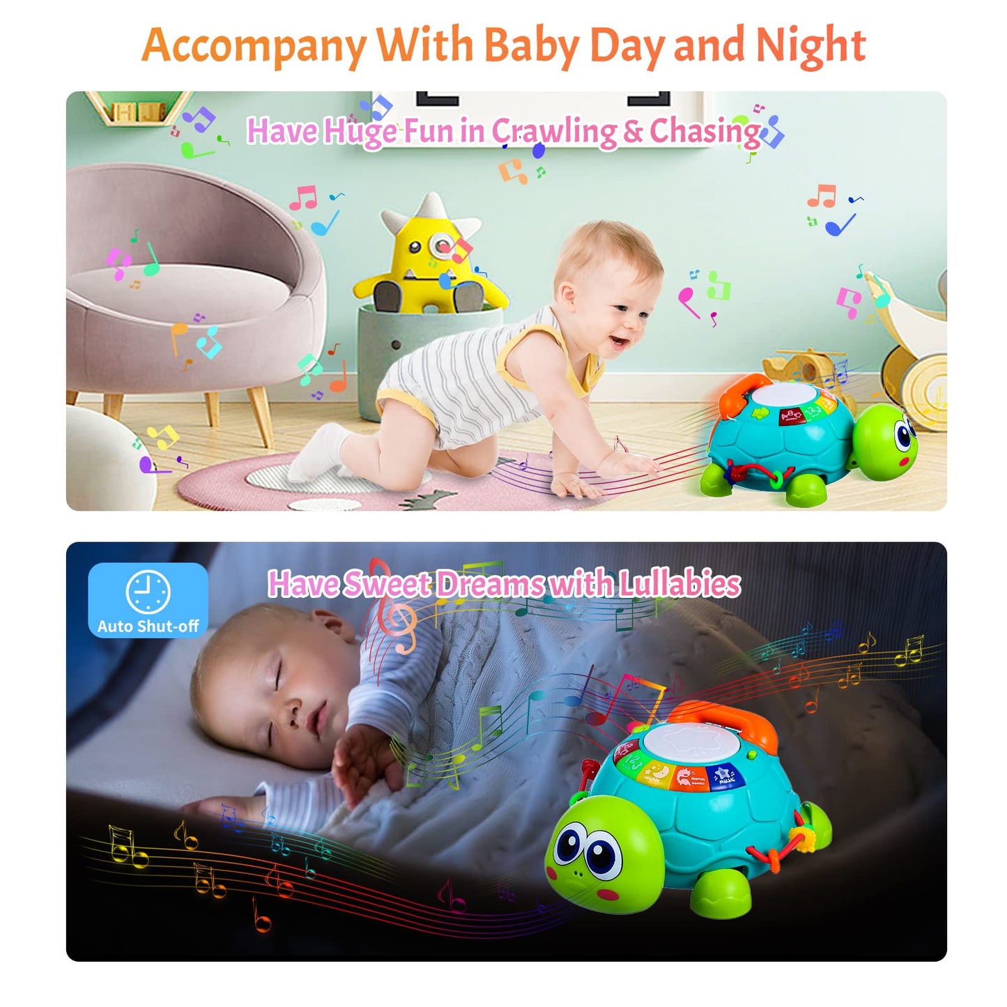 Baby Toys 6 To 12 Months Crawling Turtle Musical Infant Toys For 12 Months Old Light Up Tummy Time Toys Early Eduactional Learning Montessori Toys For 8 9 10 Month Baby Boy Girl Toddler