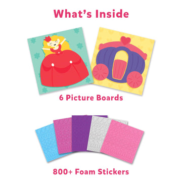 Skillmatics Foam Sticker Art Activity - Unicorns & Princesses, Mess-Free Fun For Kids, 800+ 3D Foam Stickers, Diy Felt Craft Kits, Gifts For Girls & Boys Ages 3, 4, 5, 6, 7
