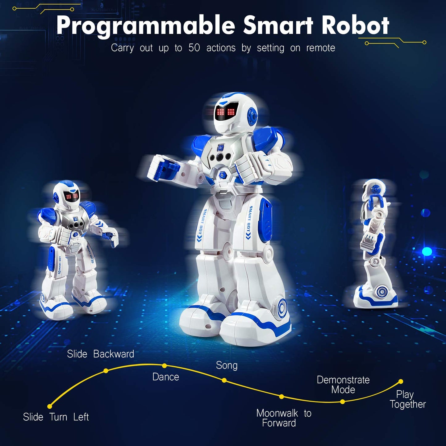 Zosam Remote Control Robot for Kids Intelligent Programmable Robot with Infrared Controller Toys, Dancing, Singing, Moonwalking