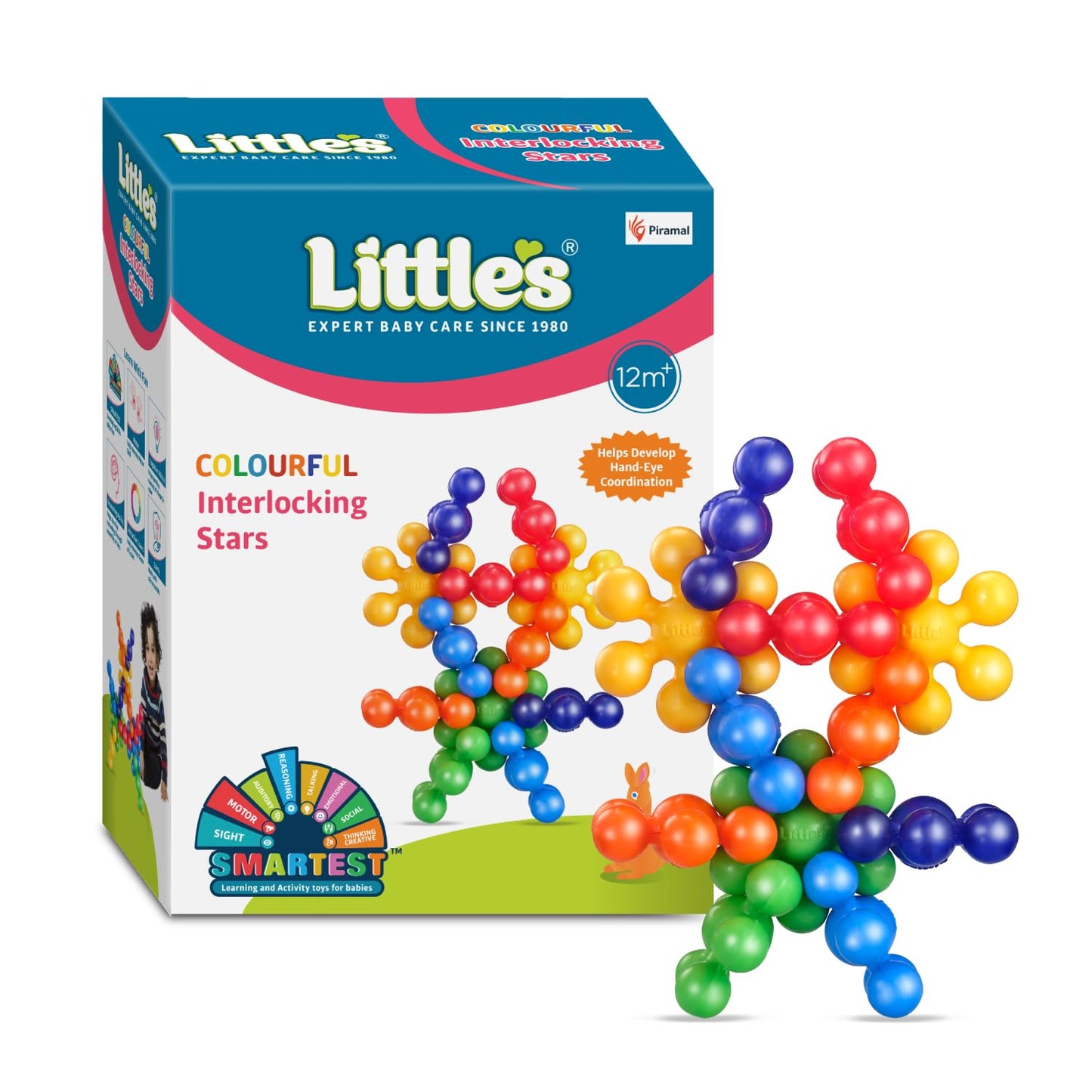 LittleS Colorful Interlocking Stars | Activity & Learning Toys For Kids | Multi-Colour Toddler Activity Toys | Baby Toys | Deve