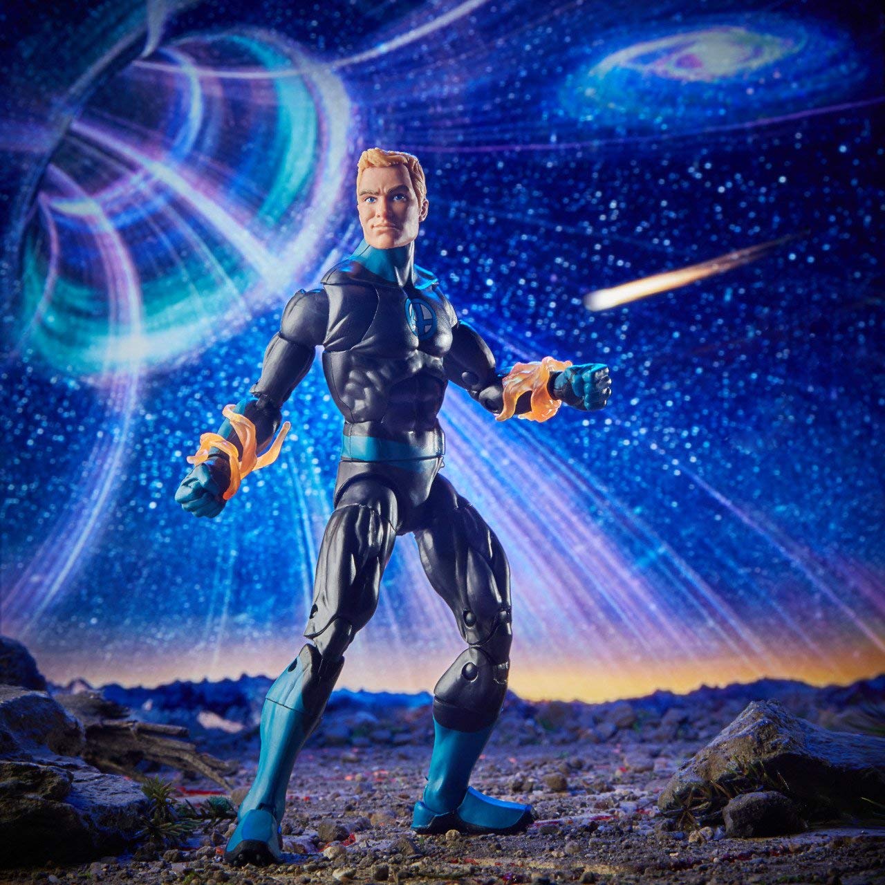 Marvel Legends Series Fantastic Four 6' Collectible Action Figure Human Torch Toy, Premium Design, 4 Accessories, 3 Build-A-Figure Parts